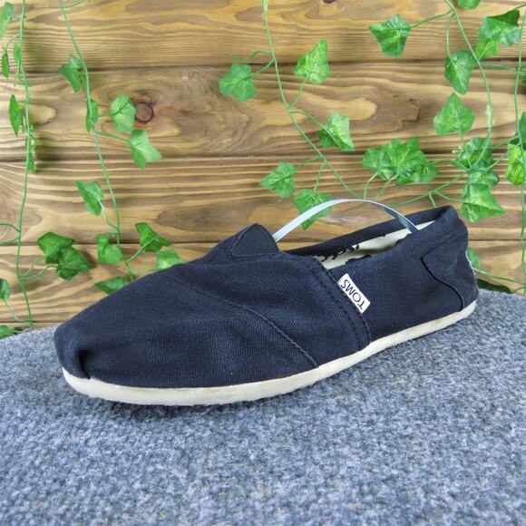 TOMS Women's Loafer Black Fabric Sz 10‎ Medium Gently Used 2025 - Picture 1 of 6